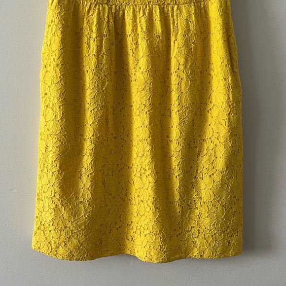 J. Crew Factory Yellow Lace Cap Sleeve Dress sz 0 - Picture 3 of 10